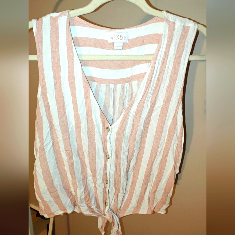 Stitch fix top tie front top size medium